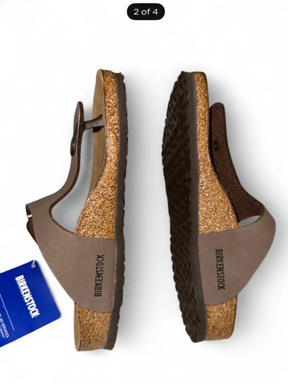 Birkenstock Brown Suede Thong Sandals with Buckle - Kids